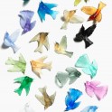 Gallery 33 - IN COLOUR - Lukeke, Wall Birds, cast glass